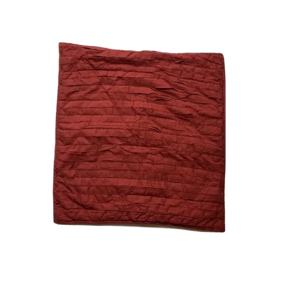 West Elm Frayed Edge Euro Sham 1 Single Pillowcase Red King Bedding Cotton